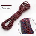 1 Pair 22 Colors Elastic Hiking Shoelaces Round Locking No Tie Shoe Laces Kids Adult Quick Lazy Laces Rubber Sneakers Shoelace
