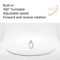 SANOTO Mini Photo Studio Photography Light Box Softbox Dimmable  Rotating Turntable For Jewelry Photography Video 3D Scanning
