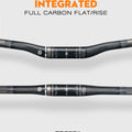 TOSEEK Carbon Fibre Handlebar MTB Bicycle Handle Bar Parts 31.8mm Rise/Flat Handlebars 580/600/620/640/660/700/720/740/760mm