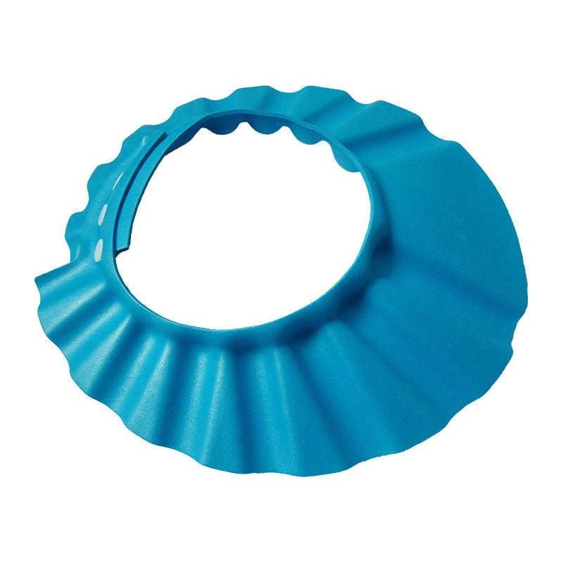 Kids Shower Bathing Cap Bath Safe Protect Shampoo Adjustable Soft Cap Protection Eye For Baby Wash Hair Shield Bathing Hat