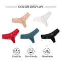 3 Pcs Woman Panties Sexy Lace Thong Underwear Lingerie Female T-back Temptation Low Waist Women Transparent G String