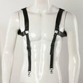 Fashion PU Leather Suspenders for Men Shirt Trousers Adjustable Belts Vest Straps Braces Harness Chest - Visuel 5 | SAMAG