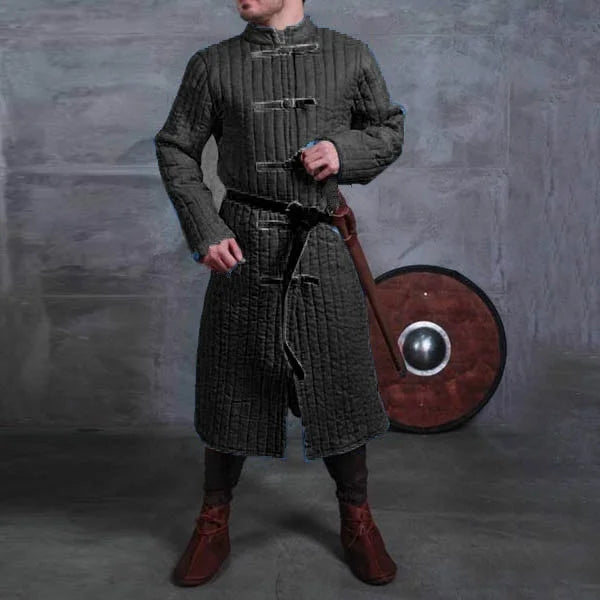 Men's Vintage Medieval Role Playing Jacket Halloween Steampunk Costume Uniform No Belt