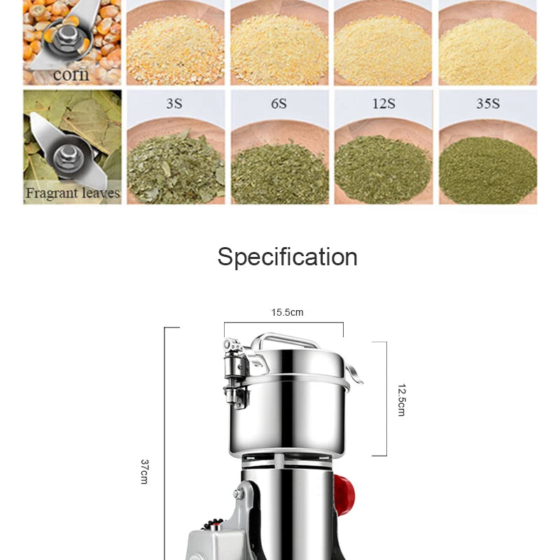 BioloMix 800g 700g Grains Spices Herbals Cereals Coffee Dry Food Grinder Mill Grinding Machine Gristmill Flour Powder crusher