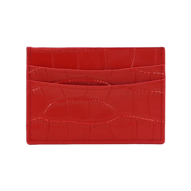 Classic Crocodile Pattern Card Holder Men Women Genuine Leather Leather Credit Card Case ID Card Holder Wallet Purse Pouch