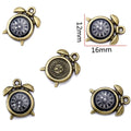 10 pcs Enamel charms antique bronze metal watch pendants fit diy necklace bracelet charms for Jewelry making W80
