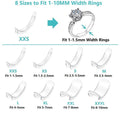 8Pcs/lot Silicone Invisible Clear Ring Size Adjuster Resizer Loose Reducer Sizer Fit Any Jewelry Tools - Visuel 7 | SAMAG
