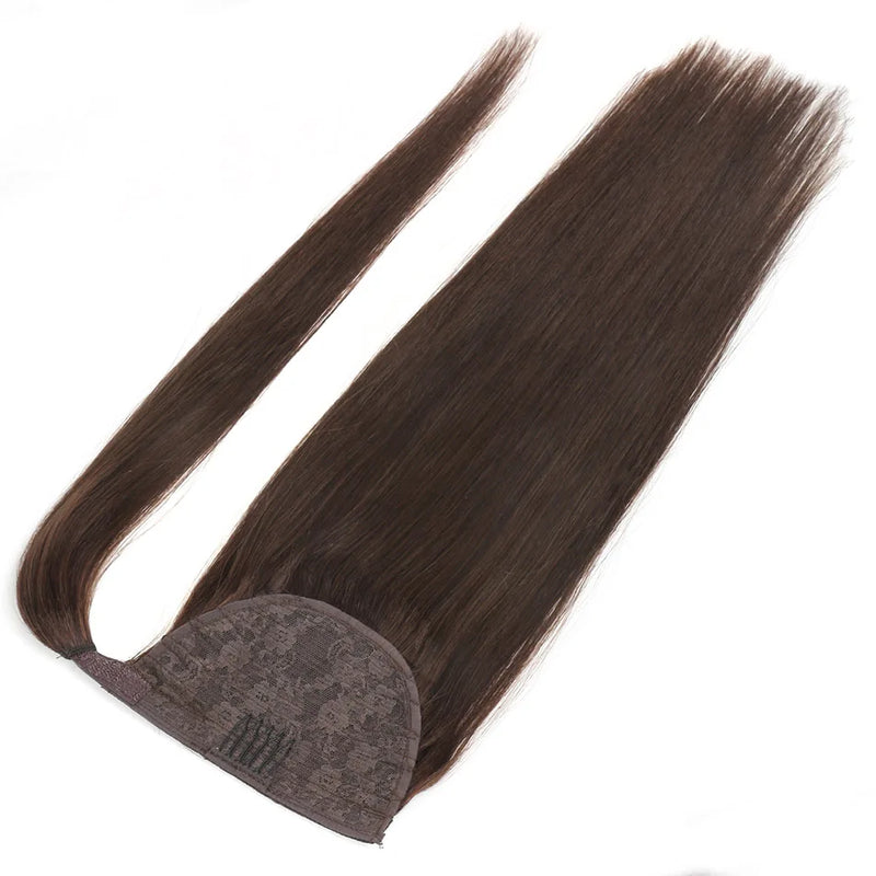 BHF Ponytail Human Hair Remy Straight European Ponytail Hairstyles 100g 100% Natural Hair Horse Tail Clip in Extensions