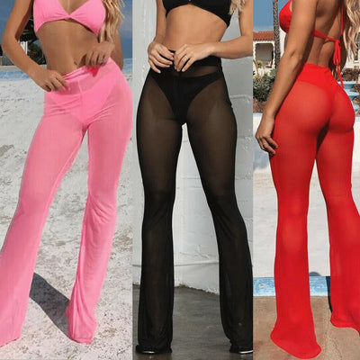 Women Hot Sexy Beach See - through Mesh High Waist Elastic | SAMAG