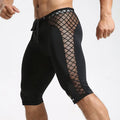 GANYANR Running Tights Men Compression Gym Leggings Fitness Basketball Sexy Sport Jogging Training Athletic Yoga Shorts Workout