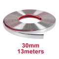 13M Silver Car Moulding Trim Strip Chrome Styling Decoration Tape Auto DIY Protective Sticker 6mm 8mm 10mm 12mm 15mm 20mm 30mm