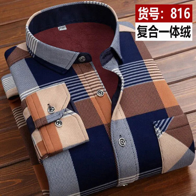 Winter Men's fashion smart casual striped long Sleeve | SAMAG