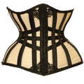 Annzley Summer Underbust Corset Ultra-thin Sexy Corset Waist Slimming Corset Red And Black Stripe Mesh Corset Bustier 2020