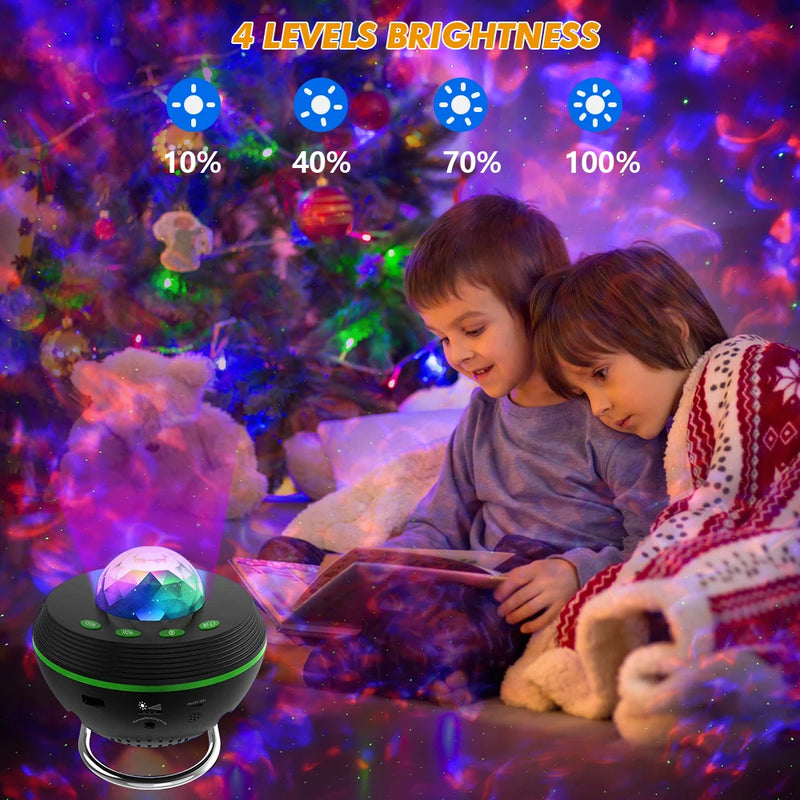 New WiFi Tuya Smart LED Star Galaxy Projector Ocean Wave Starry Sky Night Light Nebula Atmospher Lamp Blueteeth USB Music Player