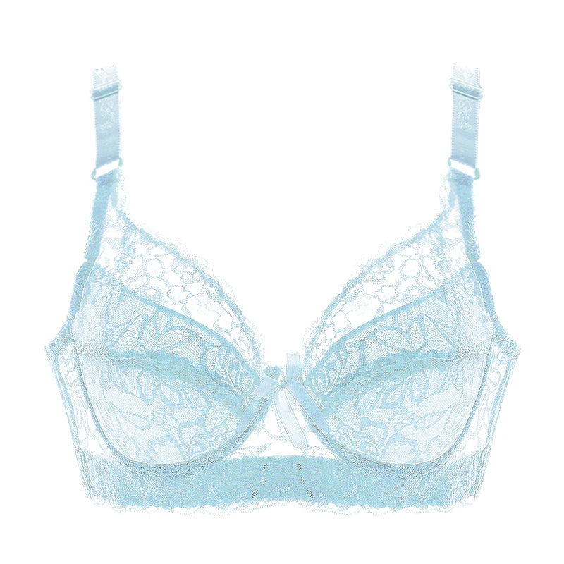 Hot Full cup thin underwear small bra plus size wireless adjustable lace Women's bra breast cover B C D cup Large size Lace Bras