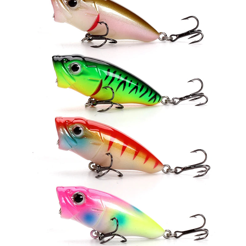 Banshee 45mm 3.3g Mini Popper Fishing Lure Hard Bait Artificial Poper Topwater Bass Trout Pike Fishing Crankbait Crank Wobbler