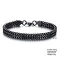 Stylish Stainless Steel Bali Foxtail Chain Bracelet for Men,Double Franco Link Chain Bracelets,Male Jewelry Gift for Dad Son
