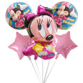 5pcs Mickey Minnie Head Birthday Party Decoration Balloon Helium Foil Balloons Baby 1st Baby Shower Air Globos Kids Toys Ball