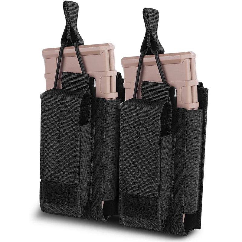 Tactical Molle Magazine Pouch Tactical Pouch Single/Double/Triple Rifle Pistol Mag Pouch 2-Layer Cartridge Holder for M4 M14 M16
