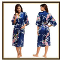 Half Sleeve Loose Style Woman Japanese Kimono Satin Silk | SAMAG