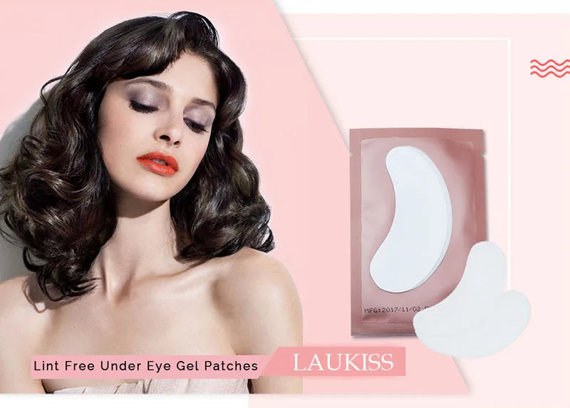 50/500/1000pcs Hydrogel Patches for Eyelashes Building Eyelash Extension Under Eye Pads Lash Stickers Tools Wholesale LAUKISS