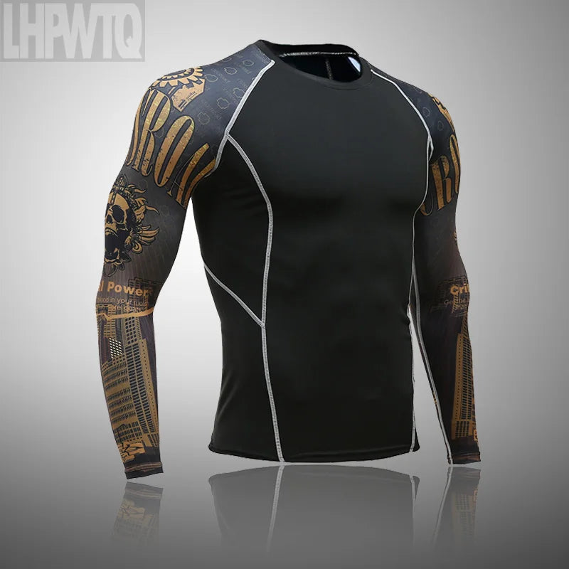 Men's Thermal Underwear Set MMA Tactics Fitness Leggings Base Compression Sports Suit Underwear Long Johns Men Clothing Brand
