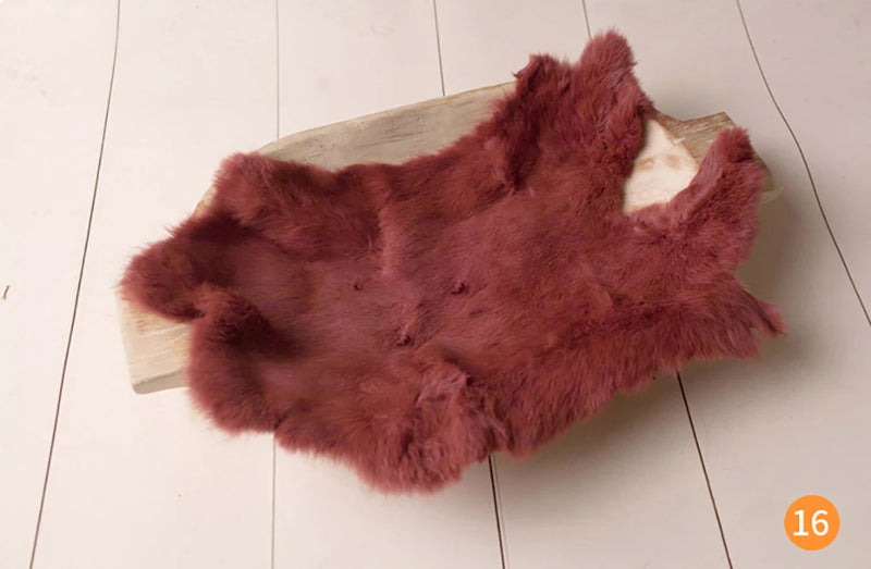 Rabbit Fur For Babies Baby Girl Birth Newborn Photography Props Blankets Accessories New Born Photo Shoot Background Blanket
