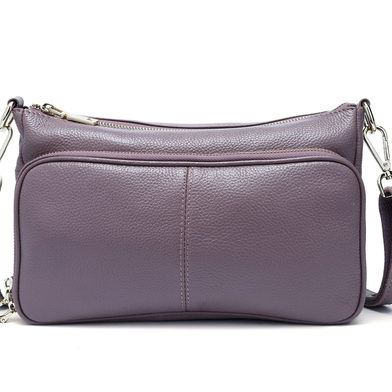 Zency Women's Handbag 100% Genuine Leather Ladies Shoulder Crossbody Messenger Bag Fashion Hobos Black High Quality