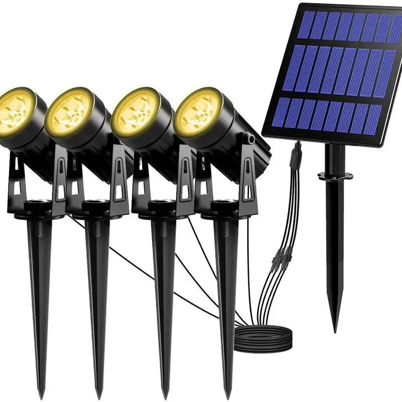 Solar Powered Spotlight IP65 Solar LED Light Outdoor Landscape Yard Garden Tree Separately Lamp Aluminum Anti Rust Solar Lamp