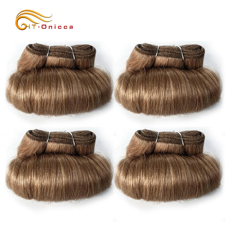 Curly Hair Bundles Malaysian Human Hair Weave Bundles 4Pcs/Lot Short Hair Products Wavy Bundles Human Hair Extensions