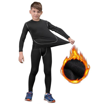 New Boys Thermal Underwear Set Children Plus Velvet | SAMAG
