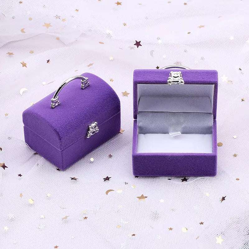 One Piece Velvet Jewelry Box Gift Box Container Wedding Ring Box Ring Case Earrings Holder For Jewelry Display & Gift Package