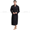 Mens Silk Satin Pajamas Sleepwear Robe Robes Bathrobe Nightgown S~3XL__For XMAS Gifts