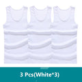 3pcs/lot Man's 100% Cotton Solid Seamless Underwear Brand Clothing Mens Sleeveless Tank Vest Comfortable Undershirt Undershirts