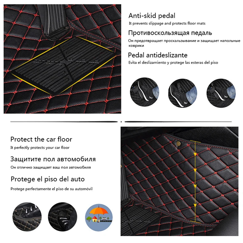 For Nissan Qashqai J11 2022 2021 2020 2019 2018 2017 2016 2015 2014 Car Floor Mats Carpets Styling Pedal Foot Rugs Custom Covers