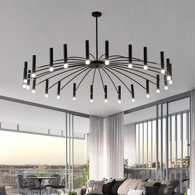 Black Chandelier Living room Foyer Hotel Large Indoor | SAMAG