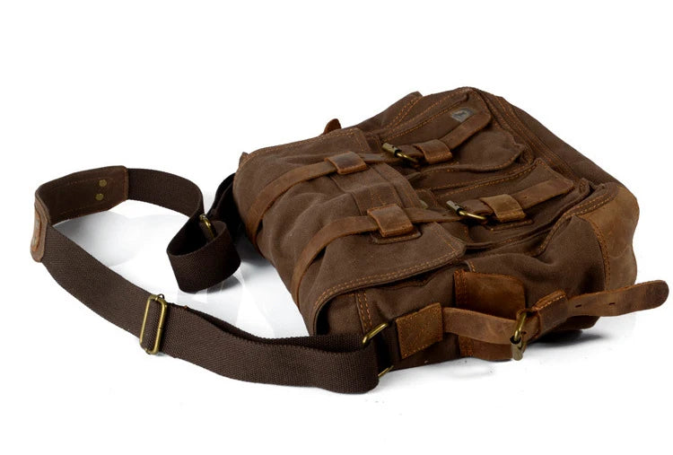 I AM LEGEND Will Smith Canvas +Genuine leather Men Messenger Bag Canvas Shoulder Bag men Crossbody Bag Sling Casual Bag Satchel