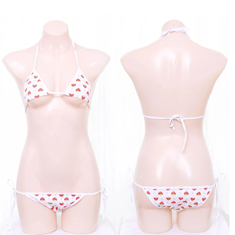 AniLV Sweetheart Strawberry Series Swimsuit Beach Bikini Costume Anime Cute Girl Pajamas Lingerie Uniform Set Cosplay
