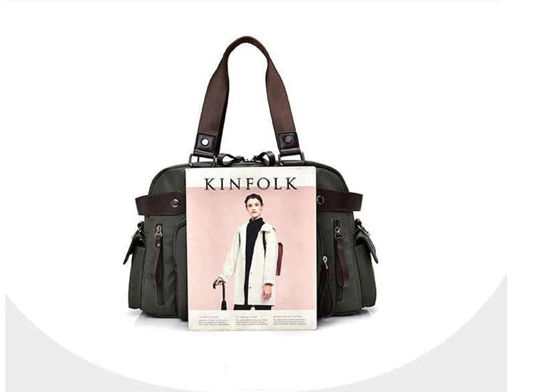 Men's Shoulder Bag Nylon Material British Casual Fashion School Style High Quality Multi-function Large Capacity Design