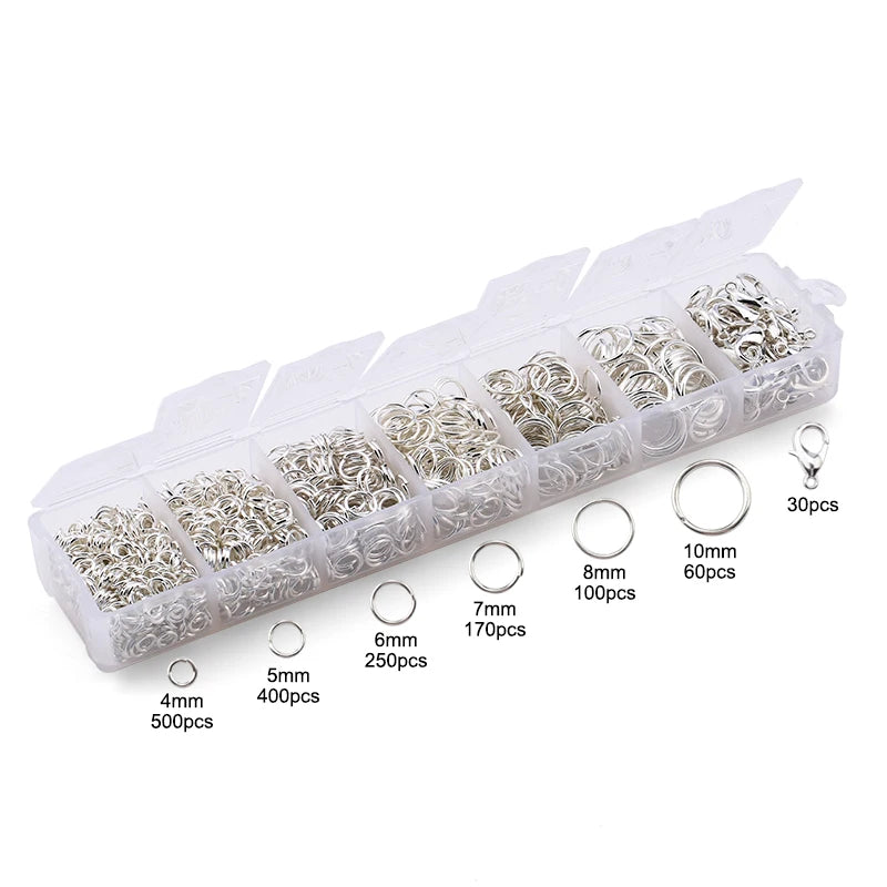 A Set Jewelry Findings Tool Open Jump Rings, Pliers, Lobster Clasps Hooks, Tweezers Making Supplies - Visuel 13 | SAMAG