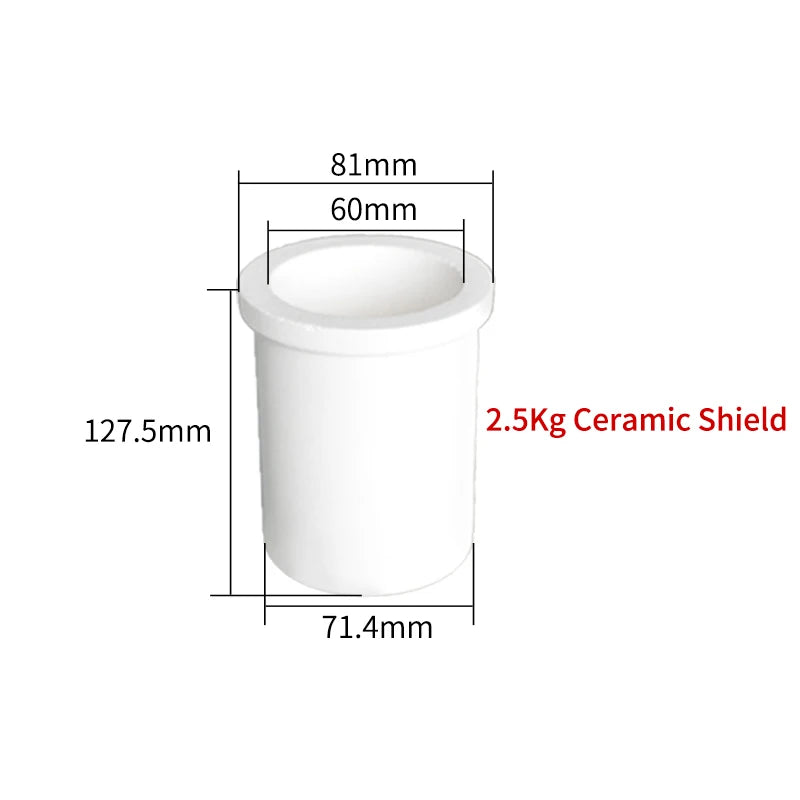 1 - 4KG Ceramic Shield Gold Melting Cup /Foundry Crucible For Induction Furnace Quartz Coat Metal - Visuel 11 | SAMAG