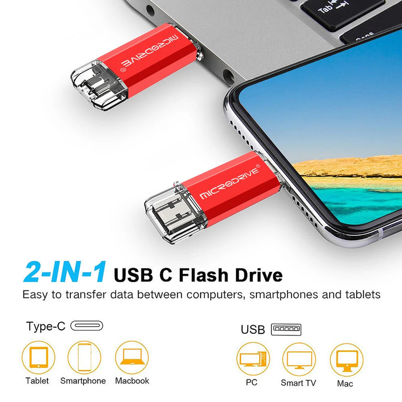 Super Mini TypeC USB flash drive Pen Drive high quality 4GB 8GB 32GB 64GB 128GB 256GB Pendrive for Type-C device