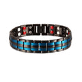 Black Bracelet Men Hand Chain Waterproof Health Germanium Magnetic Therapy Bracelet Male Benefits Stainless Steel Bracelets Mens