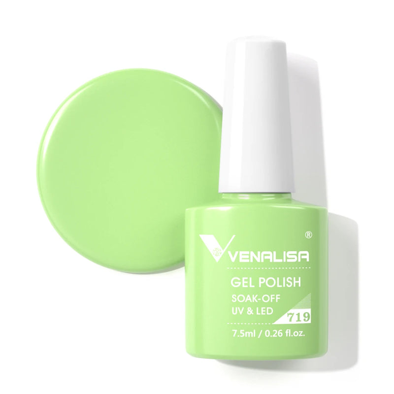 VENALISA Non Cleansing Topcoat Nail Art 7.5ml Soak off Base Coat Foundation No Wipe Top Coat Nail Gel Funny Bunny Gel Varnish