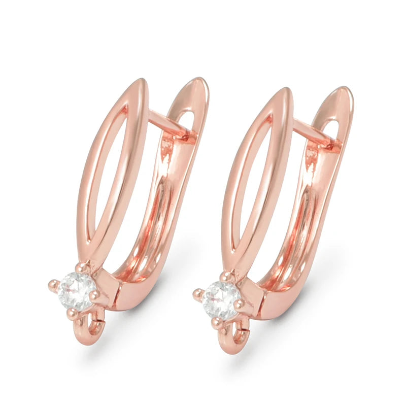 1 Pair Gold Plated  Earring Hooks Components Accessories Supplies For Woman DIY  Handmade Making Findings Jewelry  Wholesale