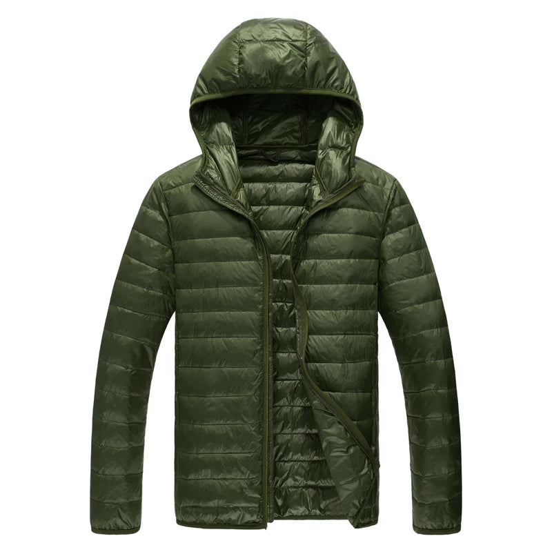 2026 Royal Blue Hooded Parkas Men's Zipper Control Winter Jacket Fashion Hot Sale Jaqueta Plus Size S-5XL Lightweight Warm Coats