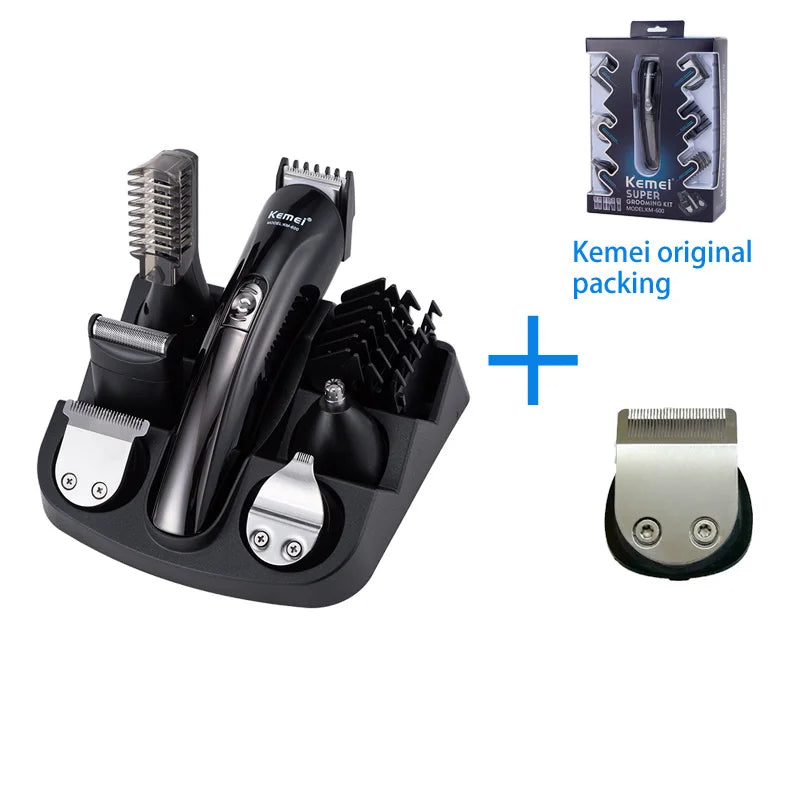 Kemei Hair Clipper Barber Hair Trimmer Electric Clipper Razor Shaver Beard Trimmer Men Shaving Machine Cutting Nose Trimmer
