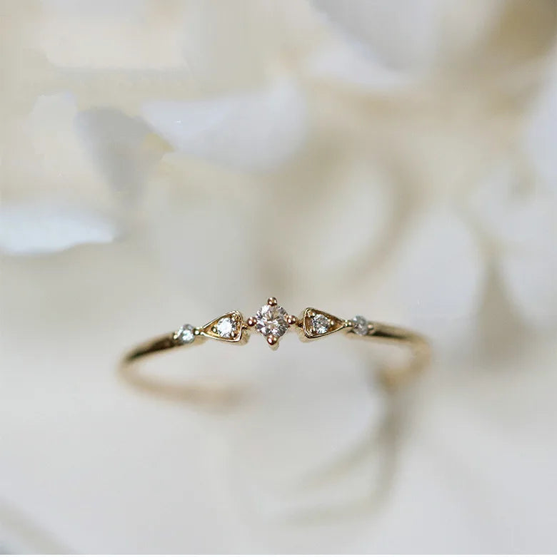 Soild 14k Gold Yellow Color Diamond Rings for Women Fine Wedding Bands Gemstone Engagement Jewelry Luxury Cocktail Gold Rings