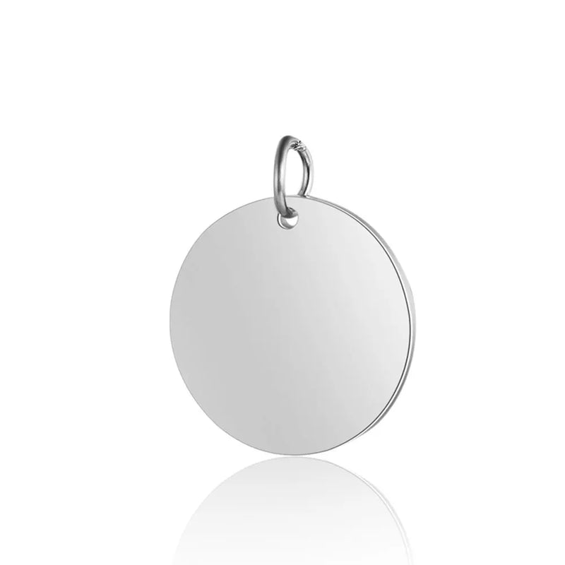 10pcs/Lot Mirror Polished Stainless Steel Round Shaped DIY Blank Charms For Making Bracelet Necklace Accessories 6-20mm