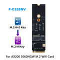Wireless M.2 A+E Key Slot To M.2 M Wifi Bluetooth Adapter For Intel AX200 9260 bcm94352Z Card NVMe PCI express SSD | SAMAG